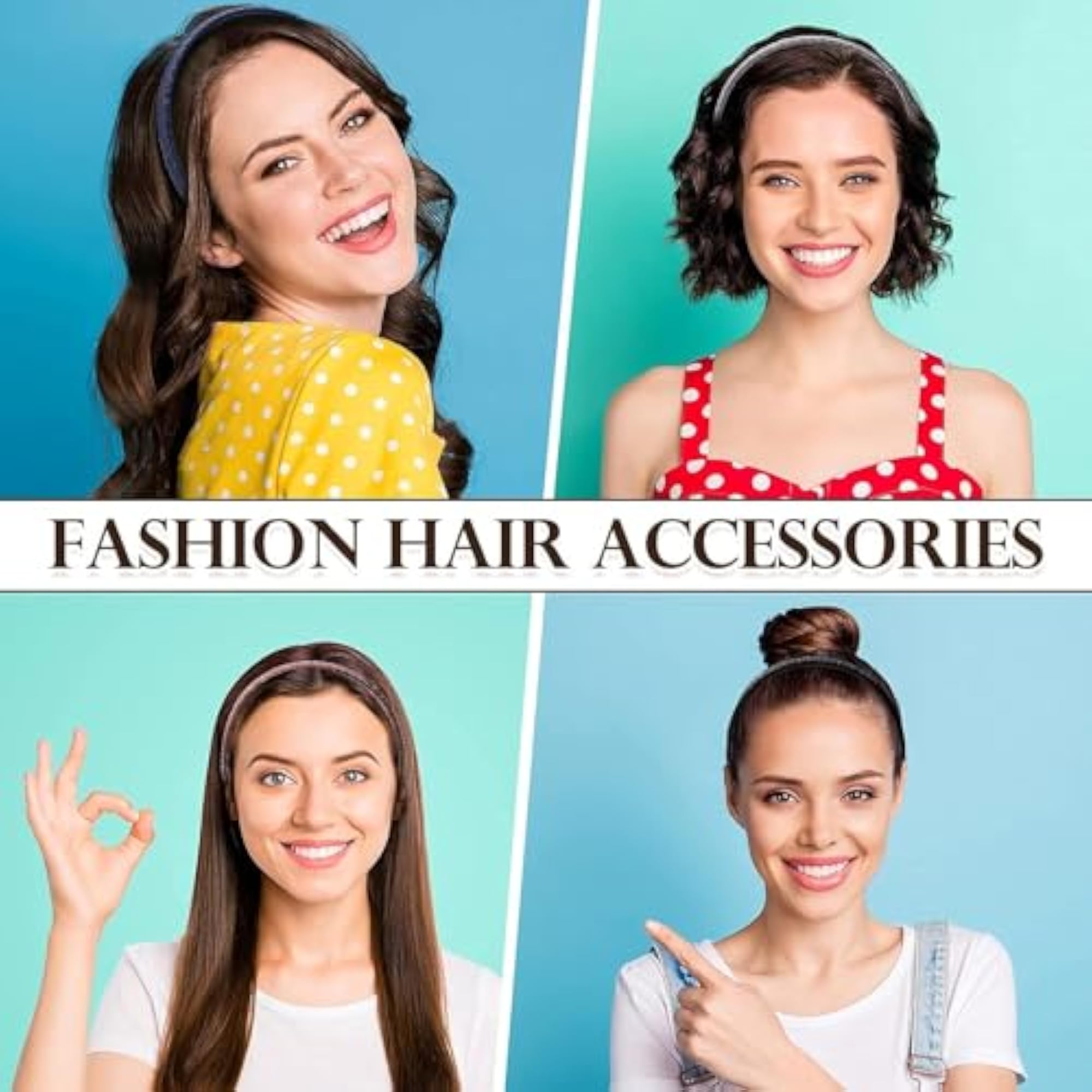 6 Pcs Retractable Pocket Hair Bands, Adjustable Headbands